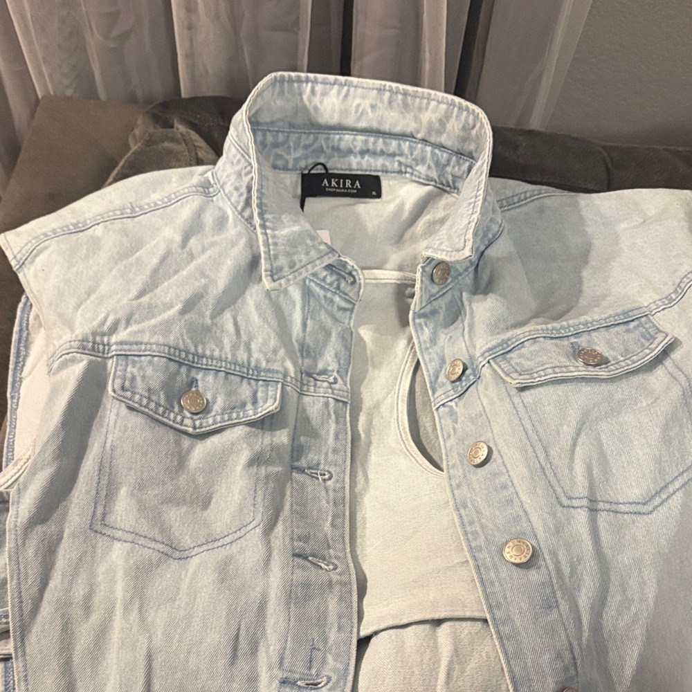AKIRA Light Blue Women's Denim Overalls